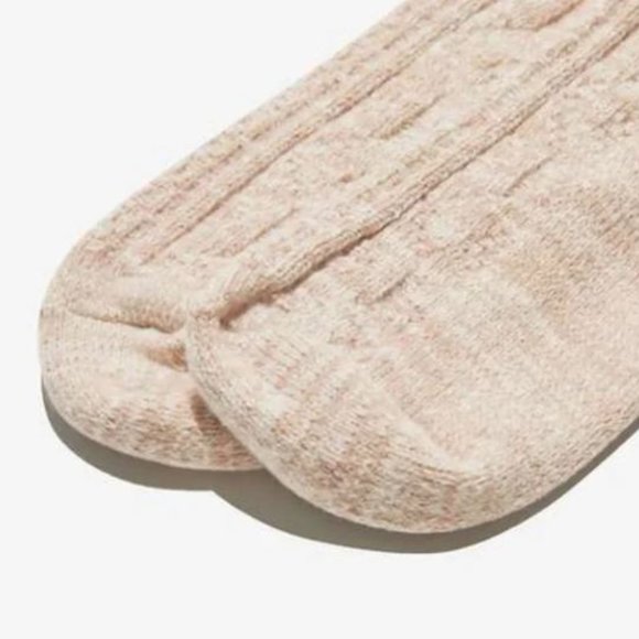 Pudus Over-the-Knee Sweater Knit Socks - Heathered Taupe - NWT - Picture 3 of 4